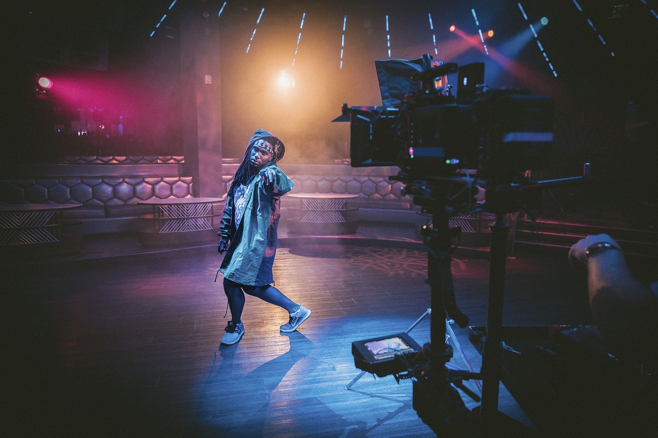 Home people, man, dance, perform, video, production, record, lights